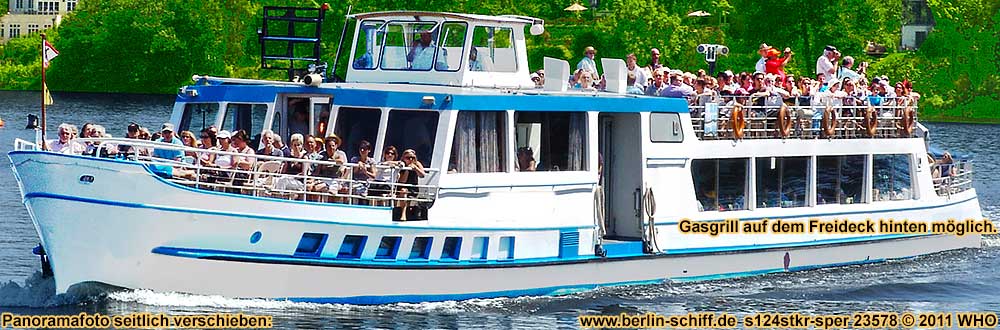 Berlin Schiff mieten Grillschiff Partyschiff Partyboot Grillboot Havel