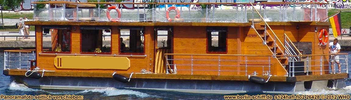 Berlin Oberbaumbrcke Schiff mieten Grillschiff Partyschiff Partyboot Grillboot Floss