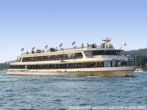 Galerieschiff s401eure-ridr auf dem Rhein bei Königswinter - Schiff mieten