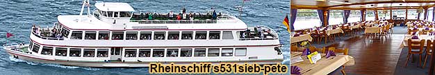Schiff-Vermietung Rhein Schiff mieten Bonn Knigswinter Godesberg Mondorf Linz Remagen Andernach Mittelrhein Kln Niederrhein