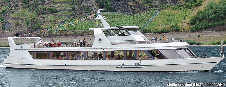 Rheinschifffahrt zwischen Mannheim, Frankfurt Main, Flörsheim, Rüsselsheim, Hoechst, Mainz, Wiesbaden, Rüdesheim, Loreley, Braubach, Koblenz, Linz, Königswinter, Bonn, Köln, Leverkusen und Düsseldorf mit dem Rheinschiff s560merk-deut