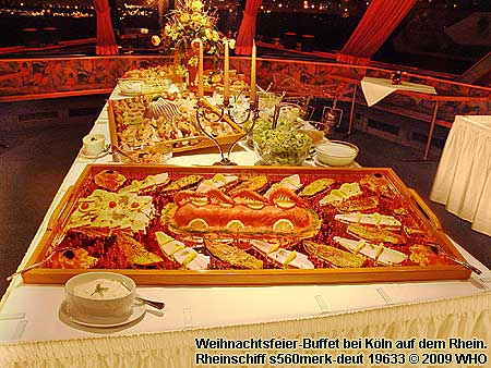 Weihnachtsfeier-Buffet bei Köln auf dem Rhein, Rheinschiff s560merk-deut.