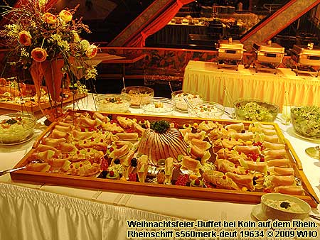 Weihnachtsfeier-Buffet bei Köln auf dem Rhein, Rheinschiff s560merk-deut.