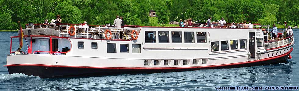 Spreeschiff s133rewo-kras Berlin Schiff Spree Havel Wannsee Tegeler See