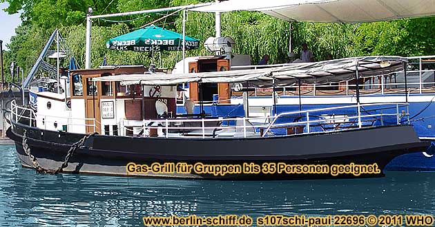 Berlin Charlottenburg Schiff mieten Spree Barkasse Grillschiff Partyschiff Partyboot Grillboot