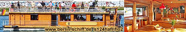 Berlin Oberbaumbrcke Schiff mieten Grillschiff Partyschiff Partyboot Grillboot Floss