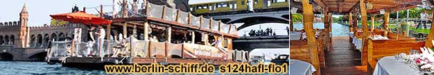 Berlin Oberbaumbrcke Schiff mieten Grillschiff Partyschiff Partyboot Grillboot Floss