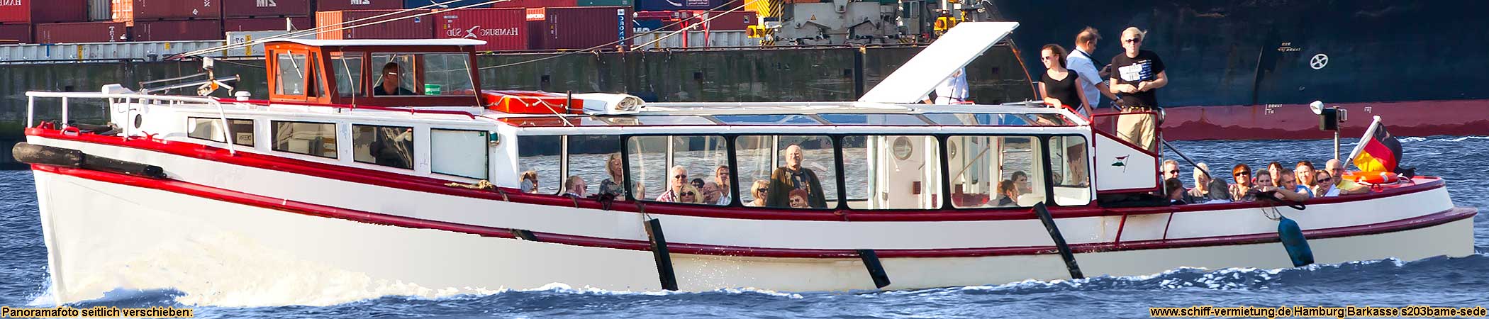 Hamburg Hafen Elbe Barkasse Hafenbarkasse Barkassenfahrt