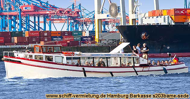 Hamburg Hafen Elbe Barkasse Hafenbarkasse Barkassenfahrt