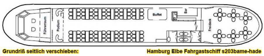 Elbeschiff s203bame-hade Hafenrundfahrten und Elbefahrten zwischen Geesthacht, Hamburg / Sandtorhft, Hamburg-St. Pauli, Landungsbrcken, Altona/Fischmarkt und Stade-Stadersand.