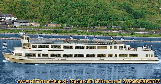 Rheinschifffahrt mit dem Rheinschiff auf dem Niederrhein zwischen Emmerich, Rees, Xanten, Wesel, Duisburg, Krefeld, Dsseldorf, Monheim, Leverkusen und Kln am Rhein sowie auf dem Mittelrhein bei Bonn, Koenigswinter, Linz, Andernach, Koblenz, Lahnstein, Boppard, Bingen, Rdesheim, Wiesbaden, Mainz, Worms, Mannheim, Speyer und Frankfurt am Main.