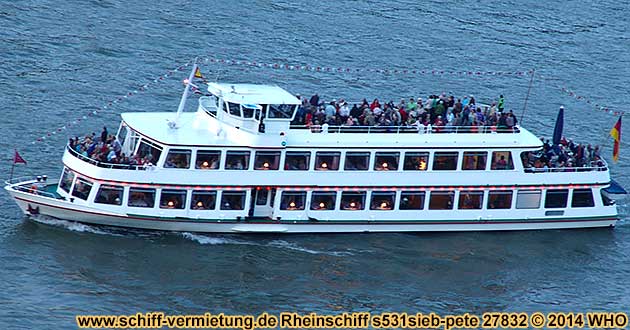 Schiff-Vermietung Rhein Schiff mieten Bonn Knigswinter Godesberg Mondorf Linz Remagen Andernach Mittelrhein Kln Niederrhein