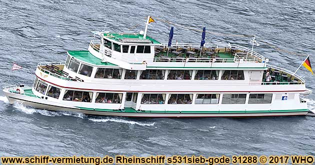 Schiff-Vermietung Rhein Schiff mieten Bonn Knigswinter Godesberg Mondorf Linz Remagen Andernach Mittelrhein Kln Niederrhein