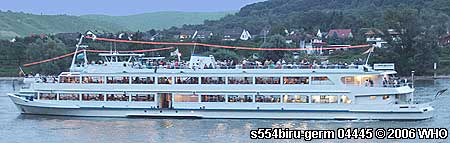 Rheinschiff s554biru-germ Schiff-Vermietung Schiff mieten auf dem Rhein nahe der Loreley im Mittelrheintal und bei Mainz Wiesbaden Rüdesheim Bingen Eltville Biebrich Ingelheim 