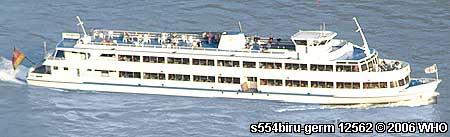 Rheinschiff s554biru-germ Schiff-Vermietung Schiff mieten auf dem Rhein nahe der Loreley im Mittelrheintal und bei Mainz Wiesbaden Rdesheim Bingen Eltville Biebrich Ingelheim 