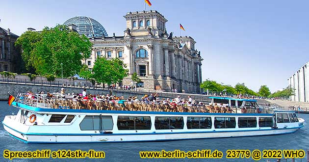 Spreeschiff s124stkr-flun Schiff-Vermietung in Berlin auf der Spree mit Buffetflche bis 96 Personen