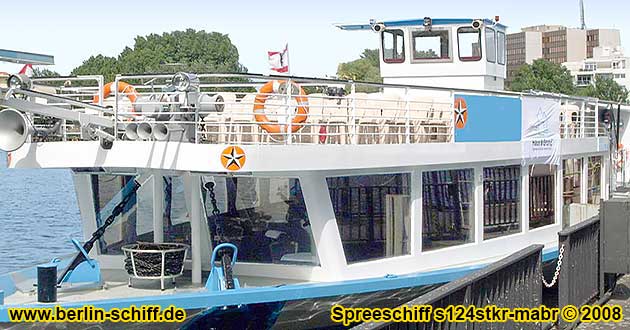 Charterfahrt in Berlin mit dem grten Spreeschiff s124stkr-mabr bis 380 Sitzpltze in 4 Salons