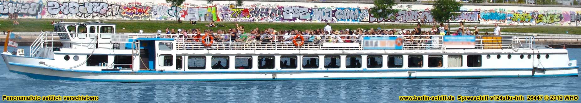 Spreeschiff s124stkr-frih Charterfahrt in Berlin auf der Spree im Salon bei Buffetflche bis 90 Sitzpltze